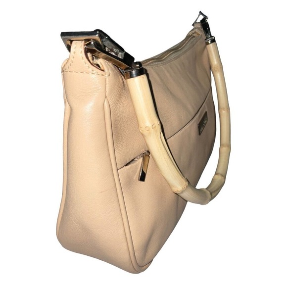 Gucci Vintage Bamboo Leather Baguette Beige Shoulder Bag - Picture 3 of 16